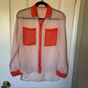 Love Tree Peach & Coral High-Low Top